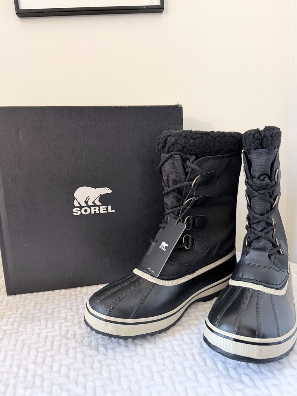 Sorel 1964 PAC Nylon Men’s Size 9 Black Waterproof Insulated NEW IN BOX